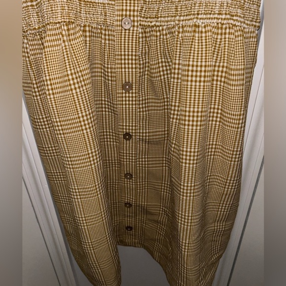 entro spaghetti strap, ruched, button front, hidden pockets sundress - sz LG - Picture 7 of 12